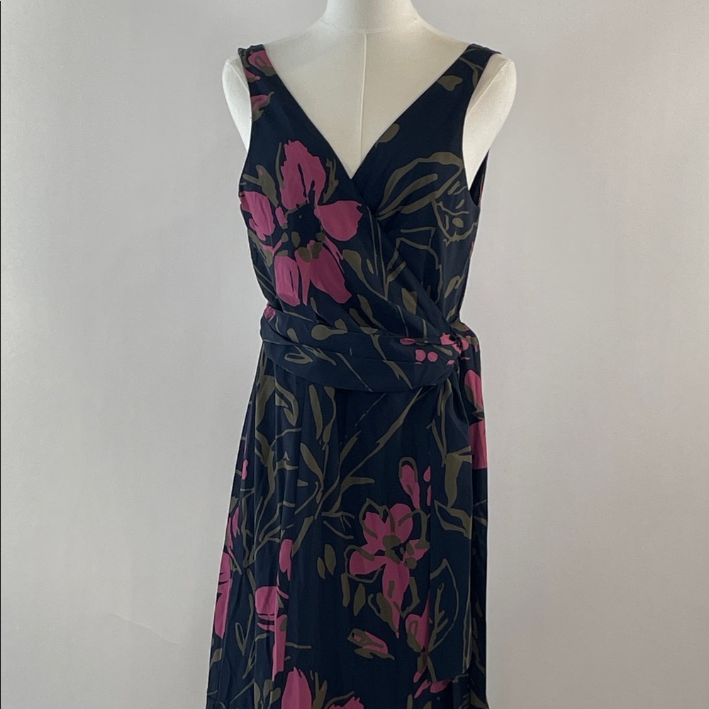 Slate & Willow Floral Wrap Gown, L - Picture 9 of 16